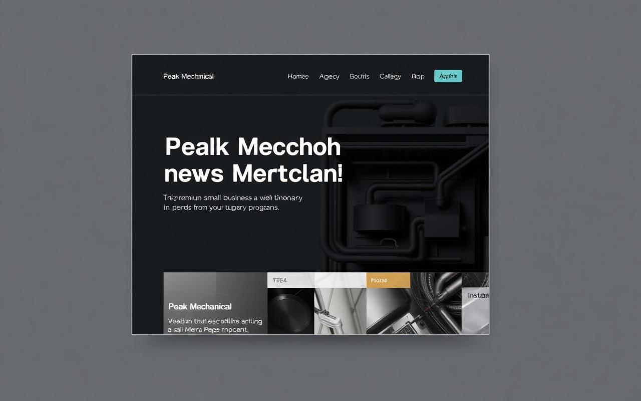 Peak Mechanical website mockup